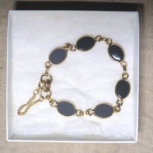 Elegant Black and Gold Filled Bracelet Now Asking $40